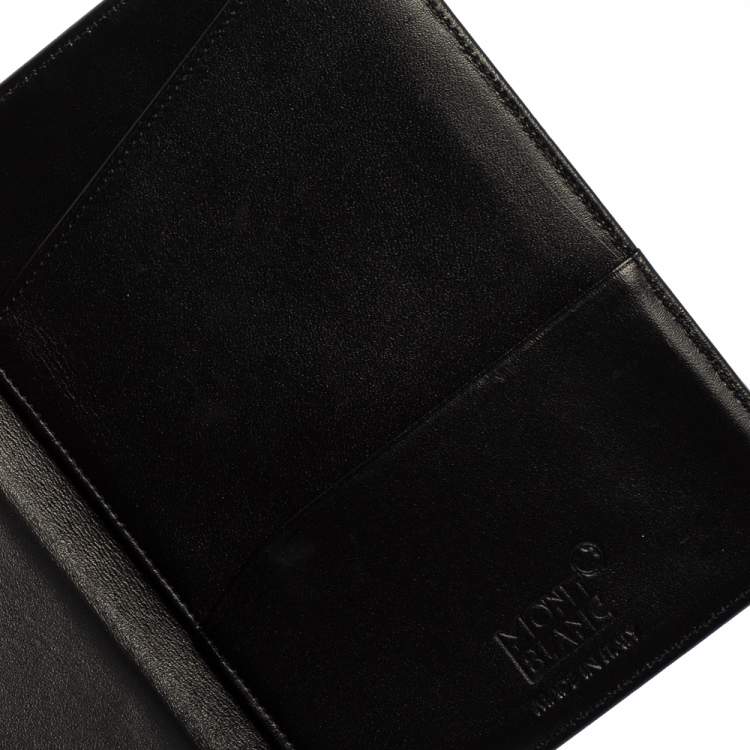 Pre Owned Montblanc Black Leather Meisterstuck Passport Holder