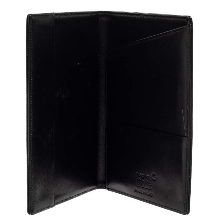 Pre Owned Montblanc Black Leather Meisterstuck Passport Holder