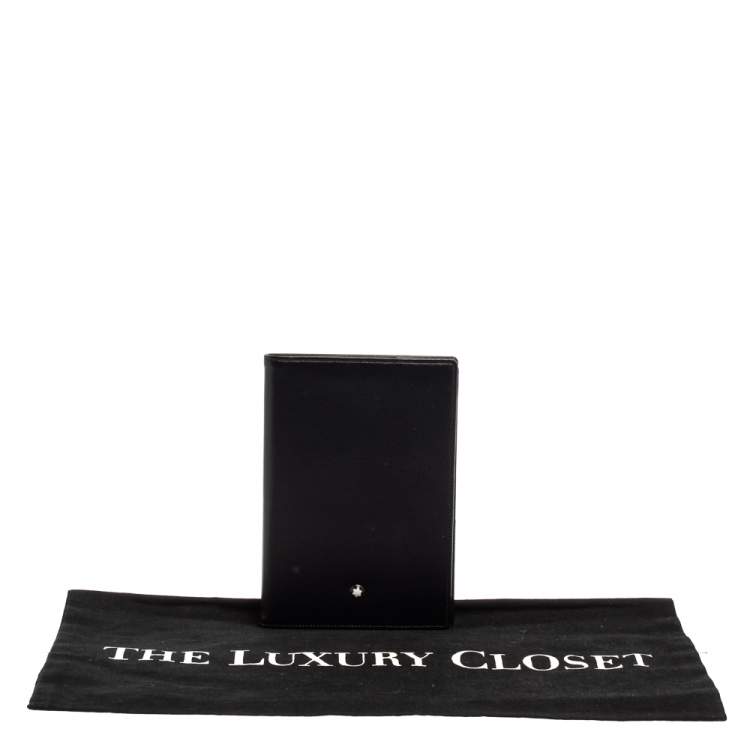 Pre Owned Montblanc Black Leather Meisterstuck Passport Holder