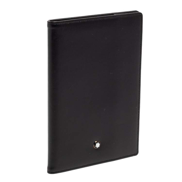 Pre Owned Montblanc Black Leather Meisterstuck Passport Holder