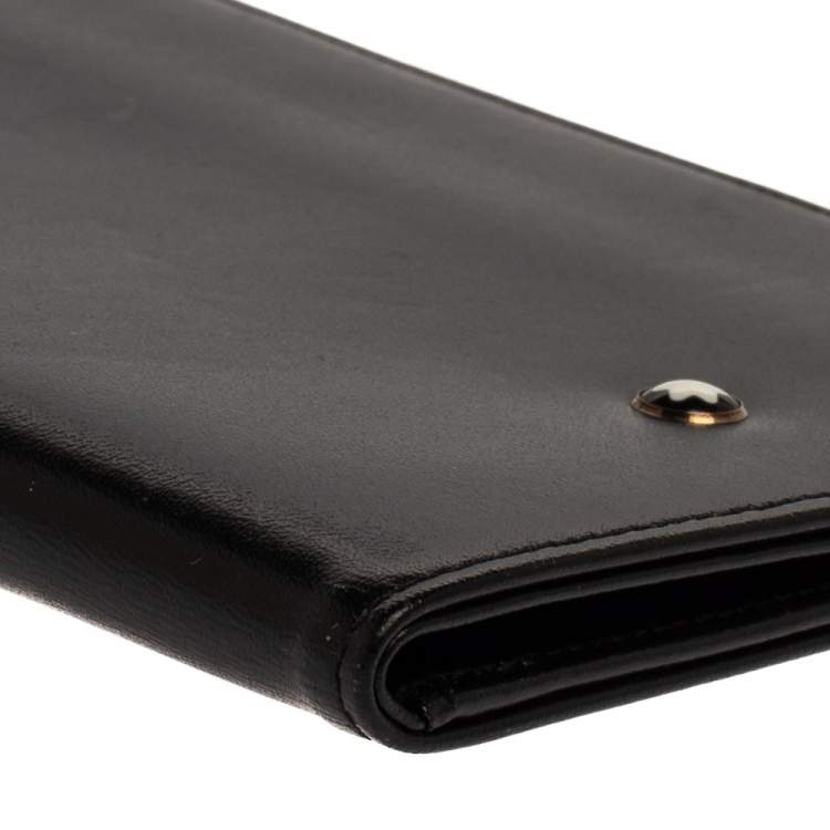 Pre Owned Montblanc Black Leather Meisterstuck Passport Holder