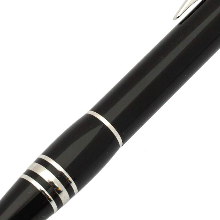 Pre Owned Montblanc StarWalker Black Resin Silver Tone Ballpoint Pen