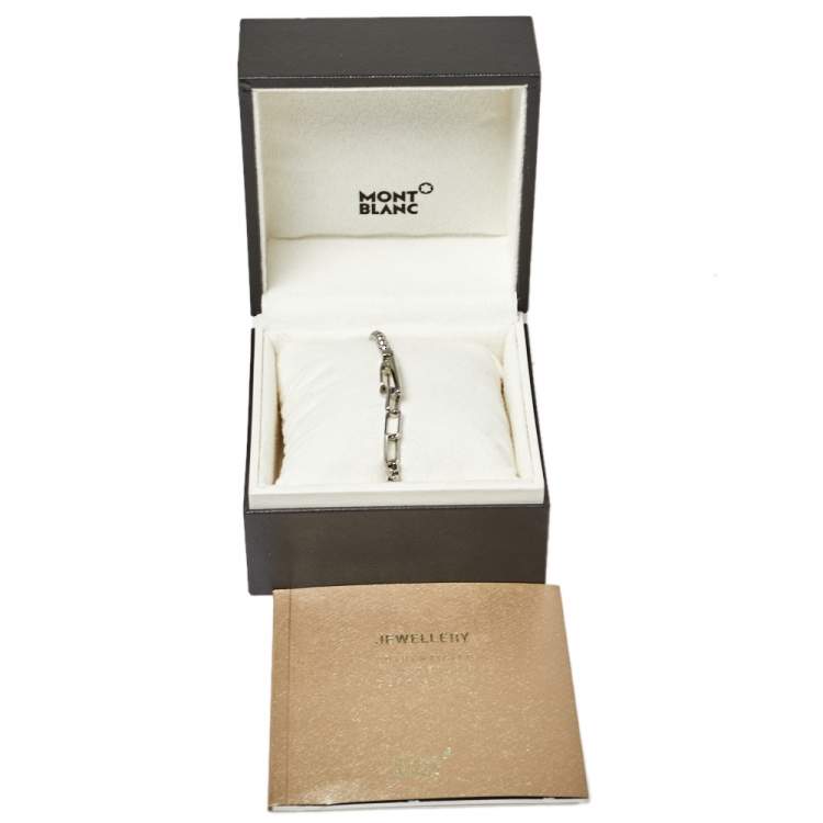 Pre Owned Montblanc Stainless Steel Carabiner Clasp Bracelet