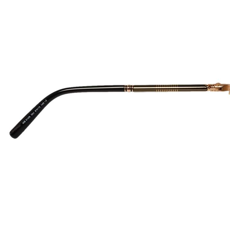 مملوكة مسبقًا Montblanc Gold Tone/Black MB512S Aviator Sunglasses