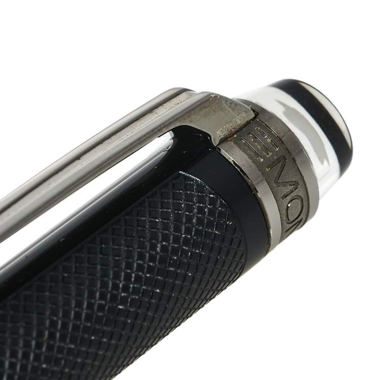 Pre Owned Montblanc StarWalker Extreme Black Guilloche Resin Ruthenium Coated Ballpoint Pen