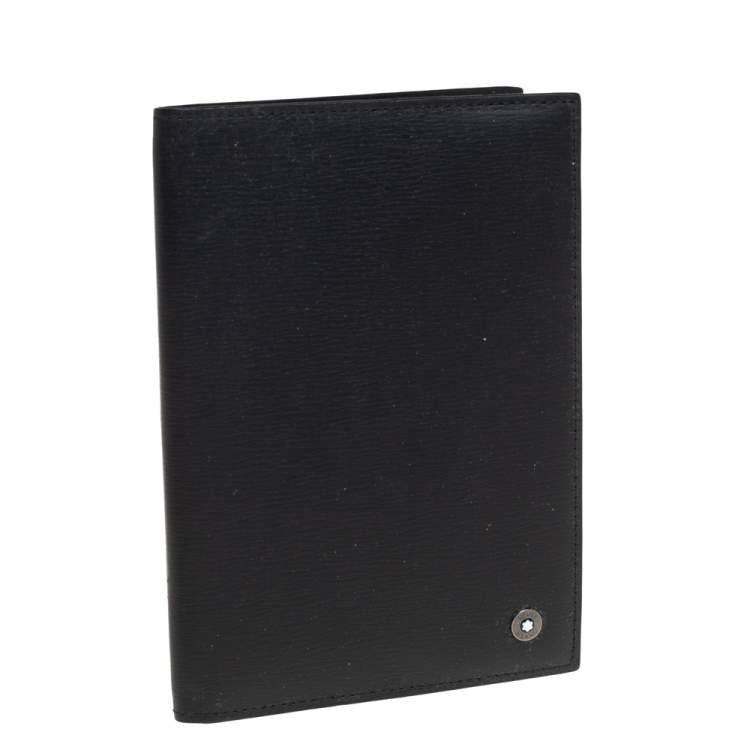 Pre Owned Montblanc Black Leather Passport Holder