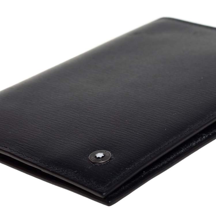 Pre Owned Montblanc Black Leather Passport Holder