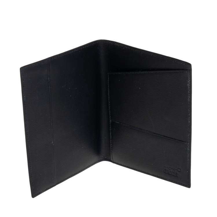 Pre Owned Montblanc Black Leather Passport Holder