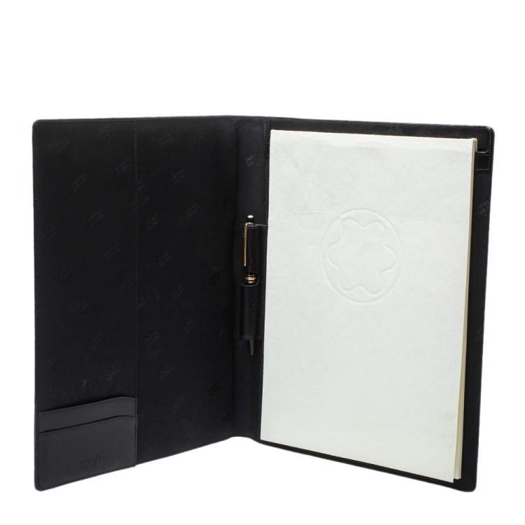 Pre Owned Montblanc Black Leather Meisterstuck Conference Folder