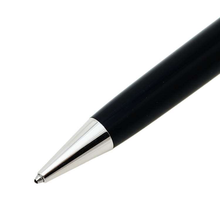 Pre Owned Montblanc Meisterstück Black Precious Resin Platinum Coated Ballpoint Pen