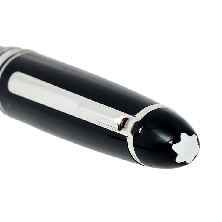 Pre Owned Montblanc Meisterstück Black Precious Resin Platinum Coated Ballpoint Pen