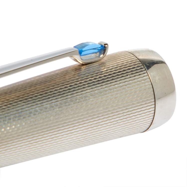 Pre Owned Montblanc Bohème Sterling Silver Bleu Rollerball Pen