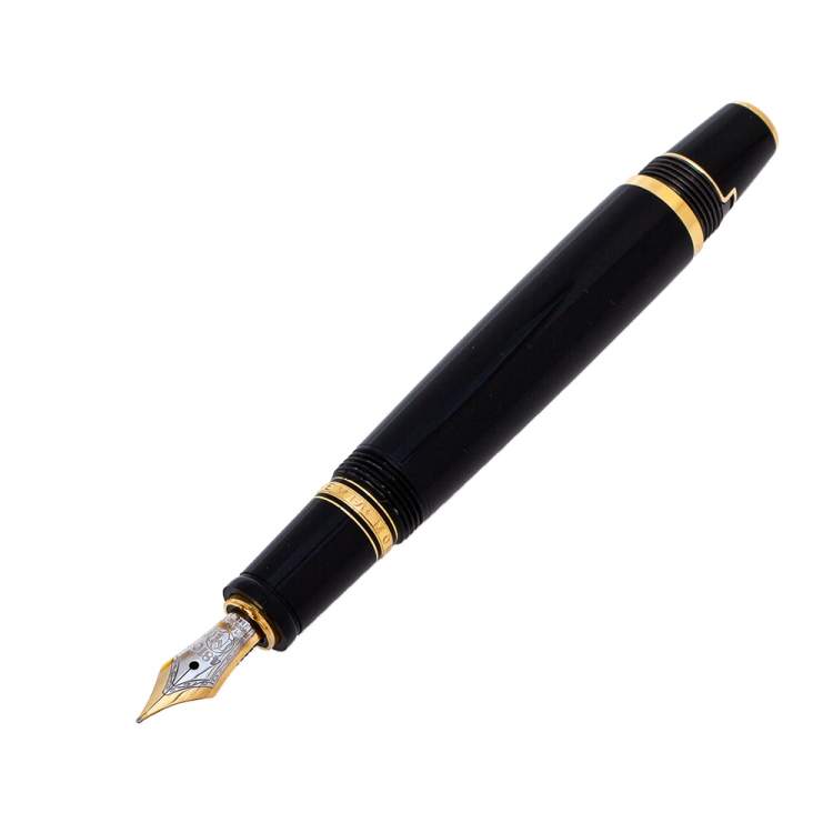 Pre Owned Montblanc Boheme Black Resin Retractable Nib Fountain Pen