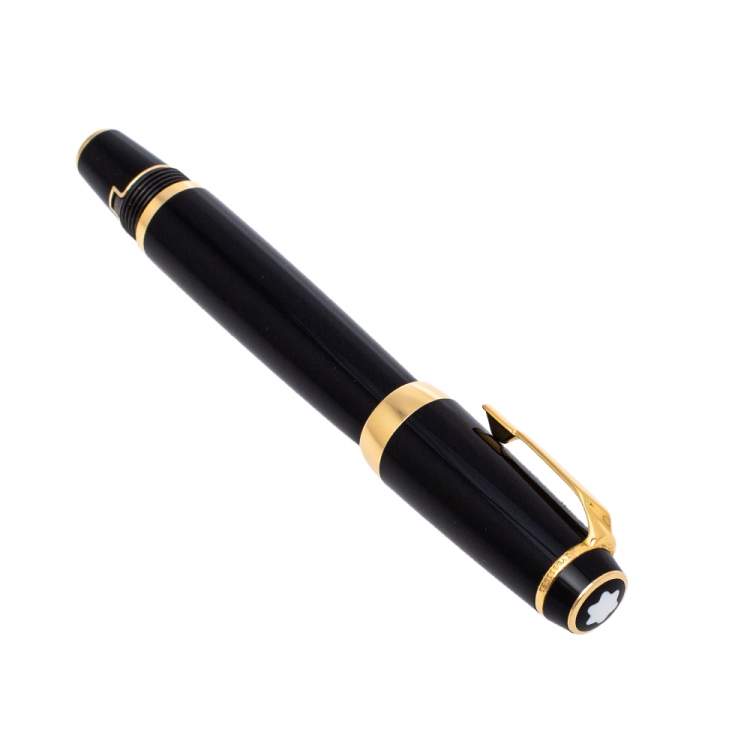 Pre Owned Montblanc Boheme Black Resin Retractable Nib Fountain Pen