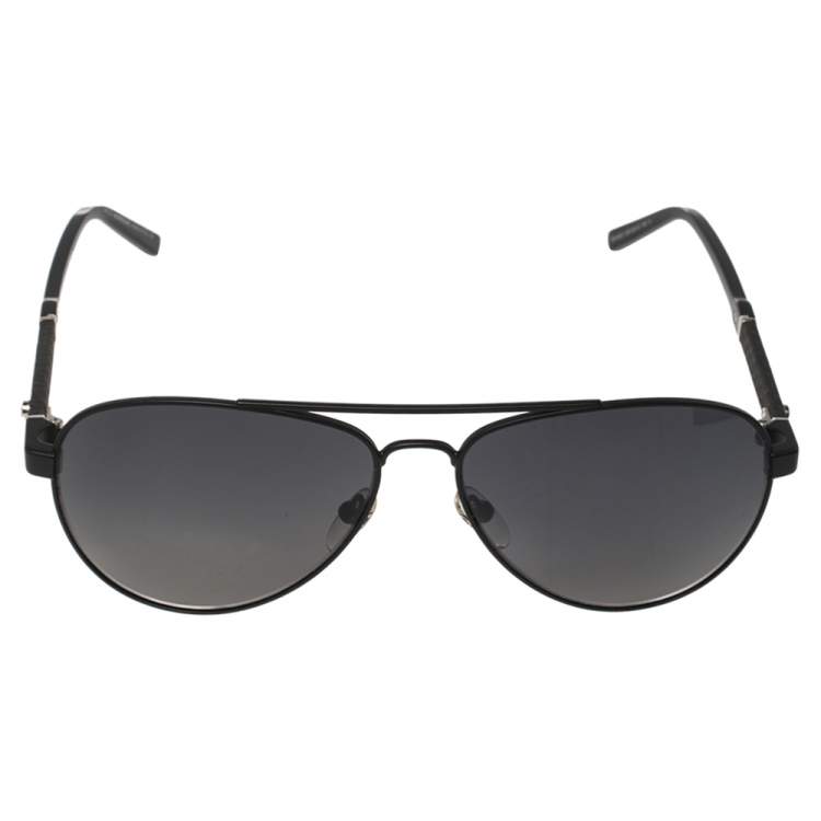 Montblanc Black/Grey MB645S Aviator Sunglasses