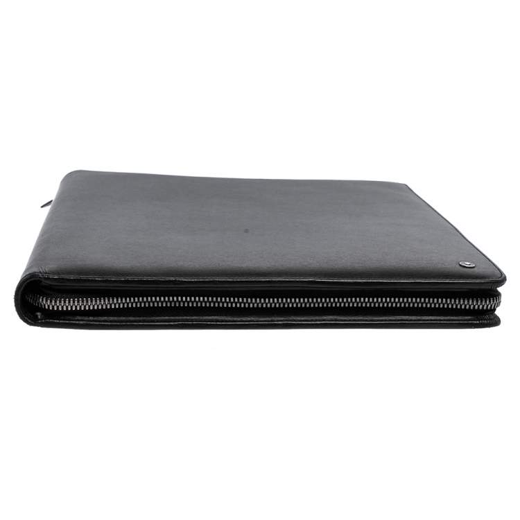 Pre Owned MontBlanc Black Leather 4810 Westside Zipped Portfolio