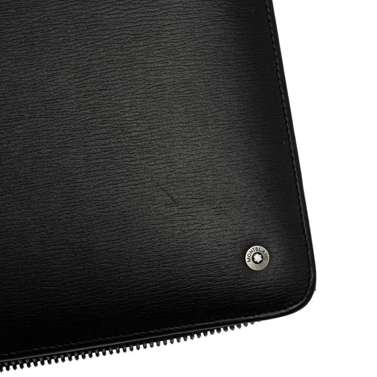 Pre Owned MontBlanc Black Leather 4810 Westside Zipped Portfolio