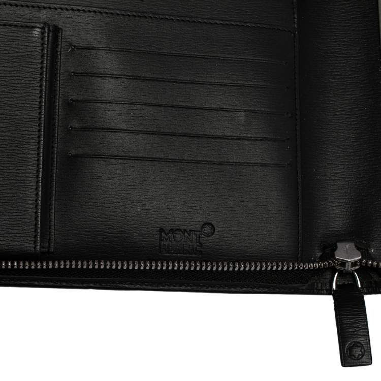 Pre Owned MontBlanc Black Leather 4810 Westside Zipped Portfolio