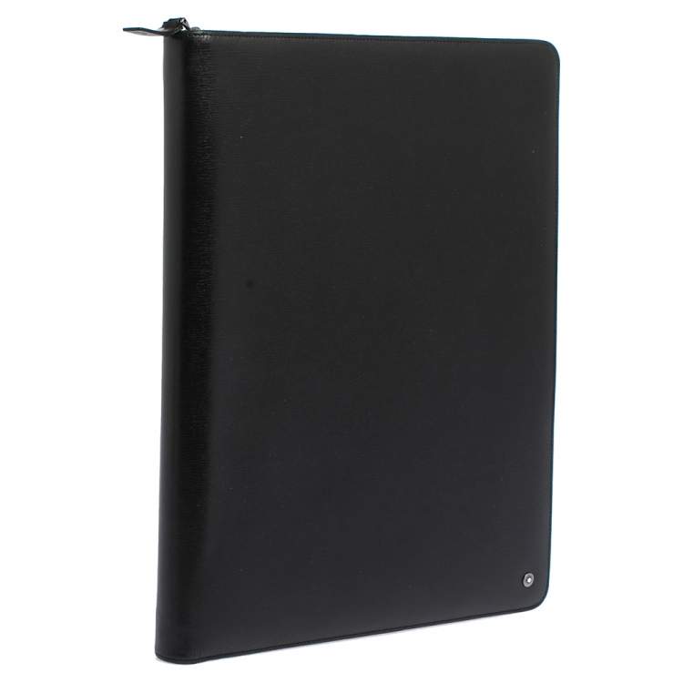 Pre Owned MontBlanc Black Leather 4810 Westside Zipped Portfolio