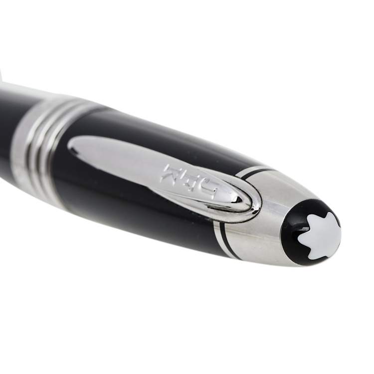 Pre Owned Montblanc Great Characters John F. Kennedy Special Edition Dark Blue Precious Resin Ballpoint Pen