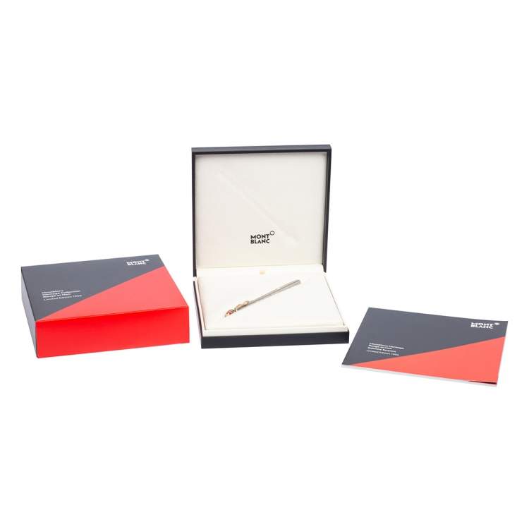 مملوكة مسبقًا Montblanc Heritage Rouge et Noir Solitaire Serpent Platinum Coated Limited Edition Rollerball Pen