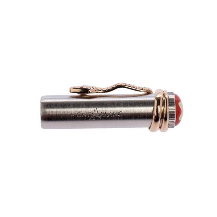 مملوكة مسبقًا Montblanc Heritage Rouge et Noir Solitaire Serpent Platinum Coated Limited Edition Rollerball Pen