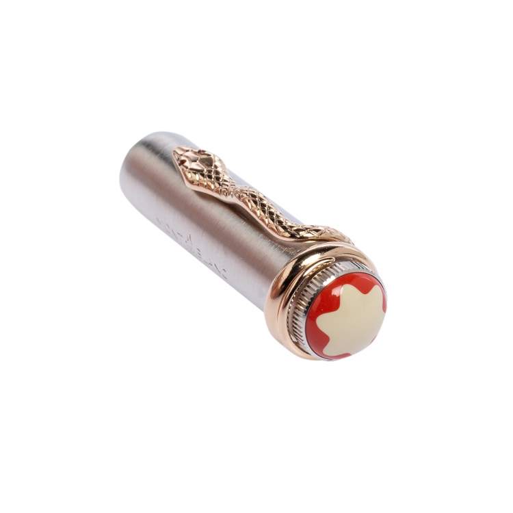 مملوكة مسبقًا Montblanc Heritage Rouge et Noir Solitaire Serpent Platinum Coated Limited Edition Rollerball Pen