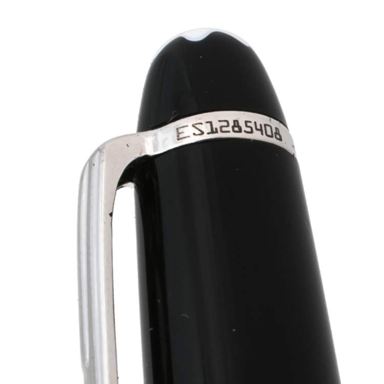 مملوكة مسبقًا Montblanc Meisterstuck Black Resin Platinum Coated Rollerball Pen 