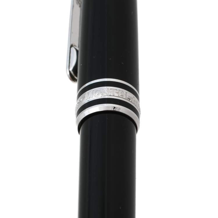 مملوكة مسبقًا Montblanc Meisterstuck Black Resin Platinum Coated Rollerball Pen 
