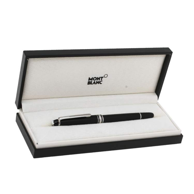 مملوكة مسبقًا Montblanc Meisterstuck Black Resin Platinum Coated Rollerball Pen 