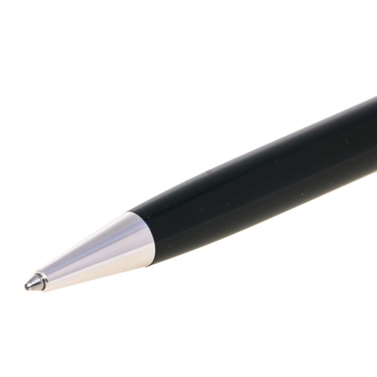 Pre Owned Montblanc Meisterstück Solitaire Doué Stainless Steel Black Resin Ballpoint Pen