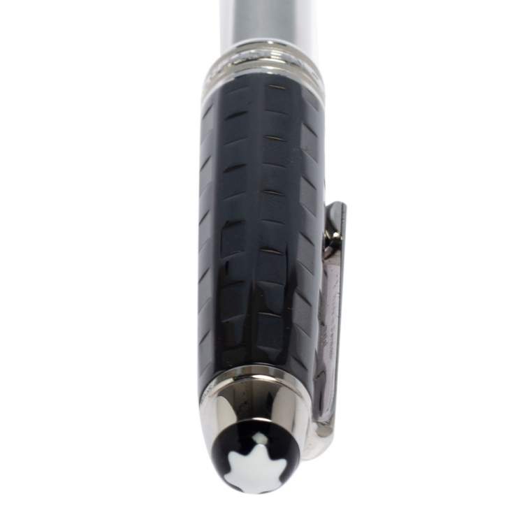 Pre Owned Montblanc Meisterstuck Solitaire Ceramic Black Prisma Rollerball Pen