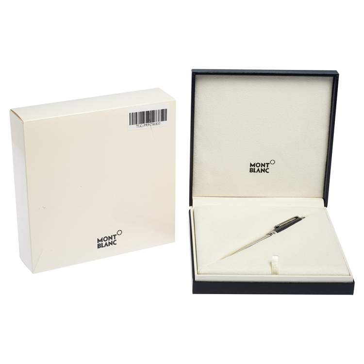 Pre Owned Montblanc Meisterstuck Solitaire Ceramic Black Prisma Rollerball Pen