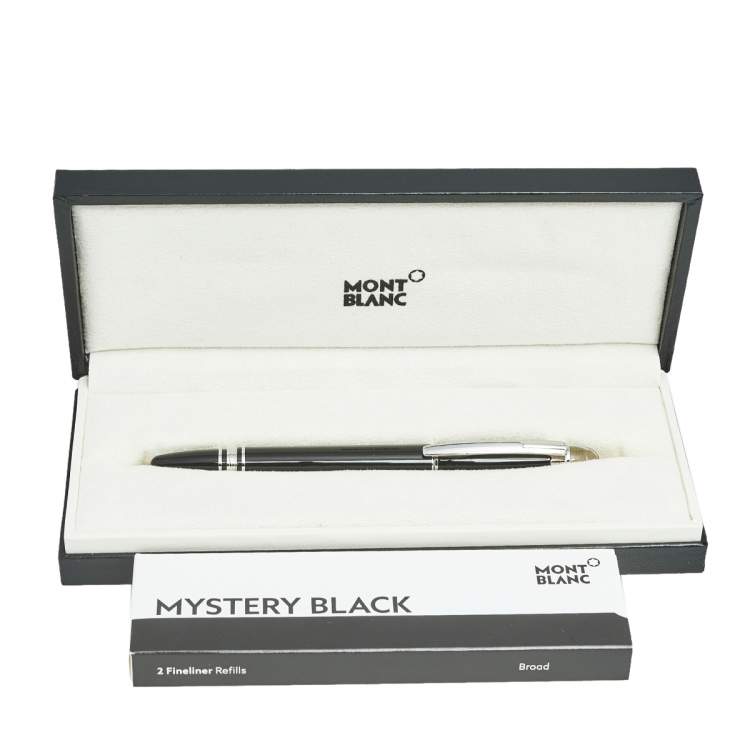 Pre Owned Montblanc StarWalker Black Resin Palladium Coated Fineliner Pen