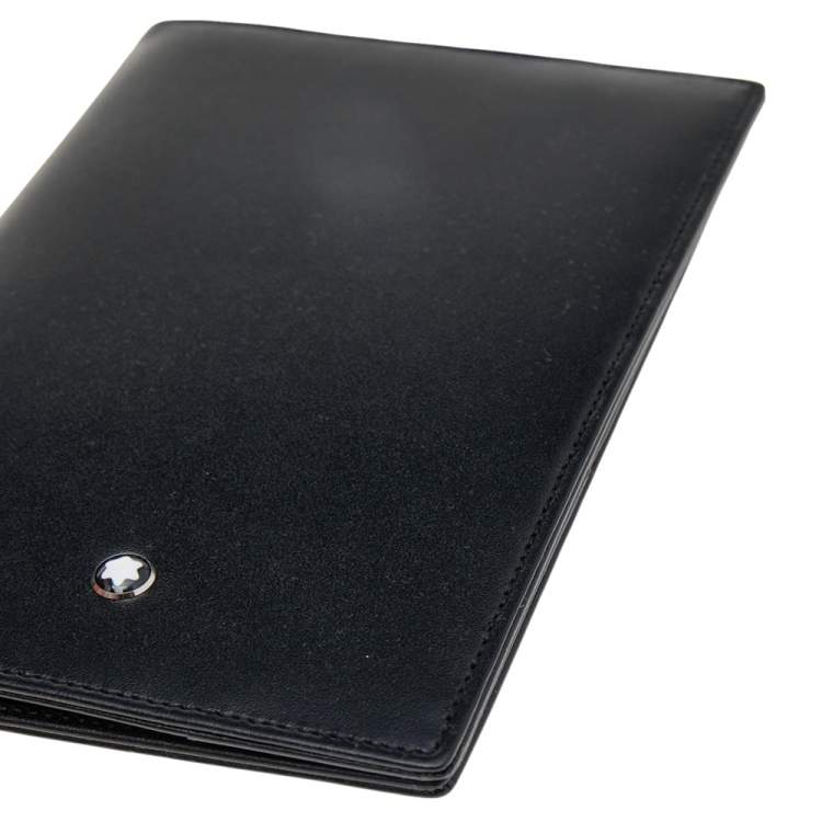 Pre Owned Montblanc Black Leather Passport Holder