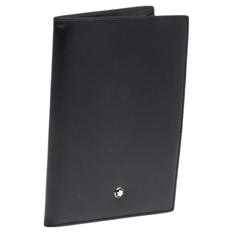 Pre Owned Montblanc Black Leather Passport Holder