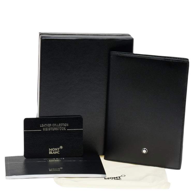 Pre Owned Montblanc Black Leather Passport Holder