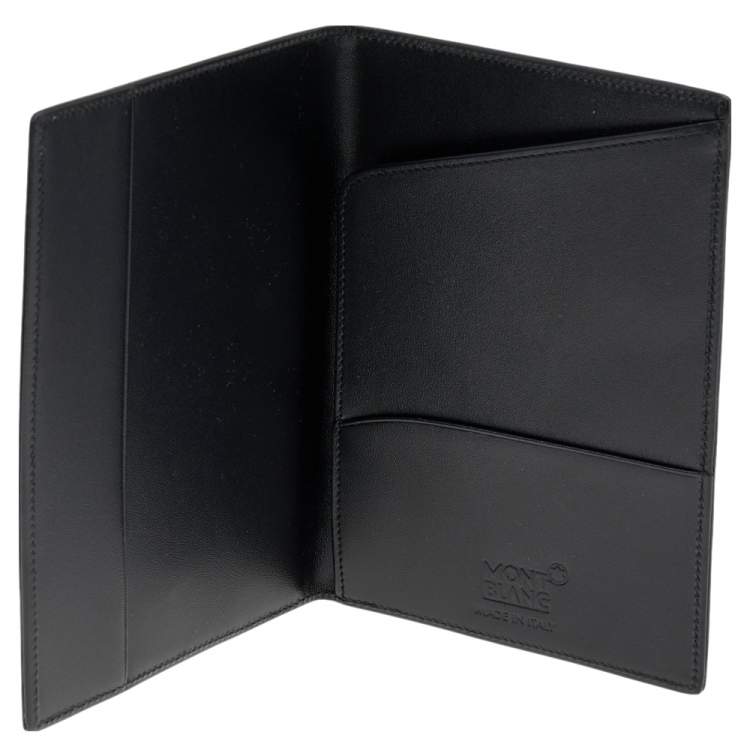 Pre Owned Montblanc Black Leather Passport Holder