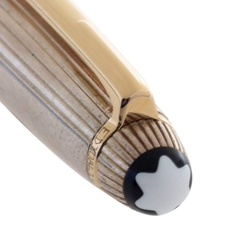 Pre Owned Montblanc Meisterstück Solitaire Doue Sterling Silver Fountain Pen