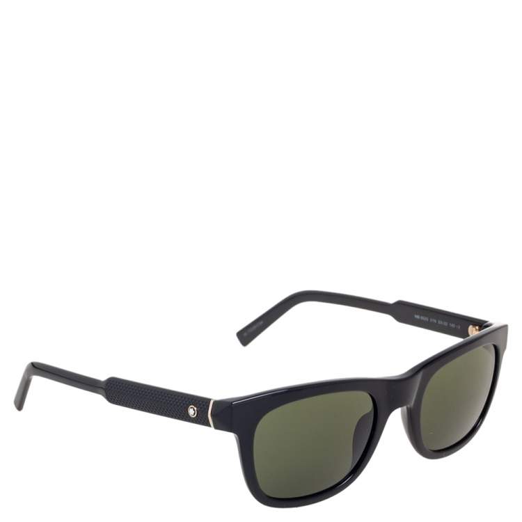 Pre Owned Montblanc Black MB652S Square Sunglasses