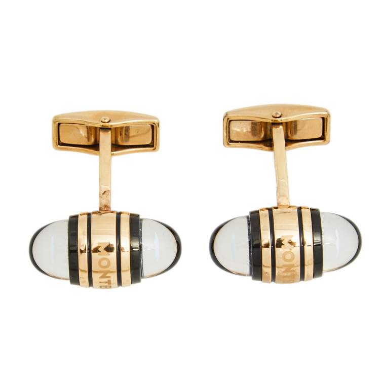 Pre Owned Montblanc StarWalker Rose Gold PVD Cufflinks