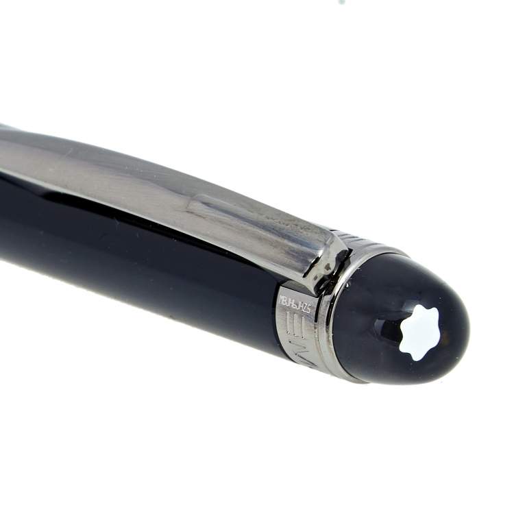 Pre Owned Montblanc StarWalker Midnight Black Precious Resin Ballpoint Pen