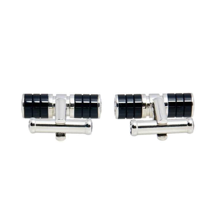 مملوكة مسبقًا Montblanc Heritage Silver Tone Barrel Cufflinks