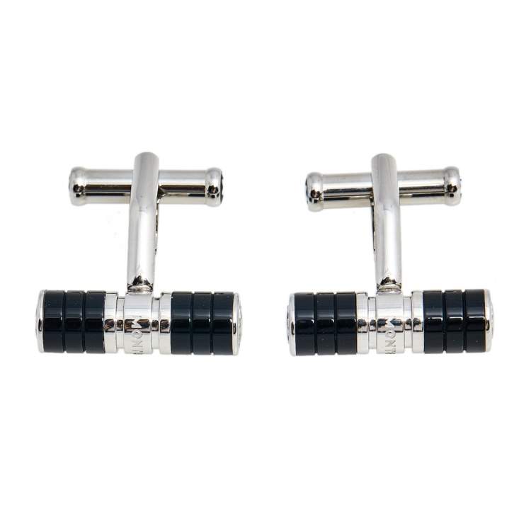 مملوكة مسبقًا Montblanc Heritage Silver Tone Barrel Cufflinks