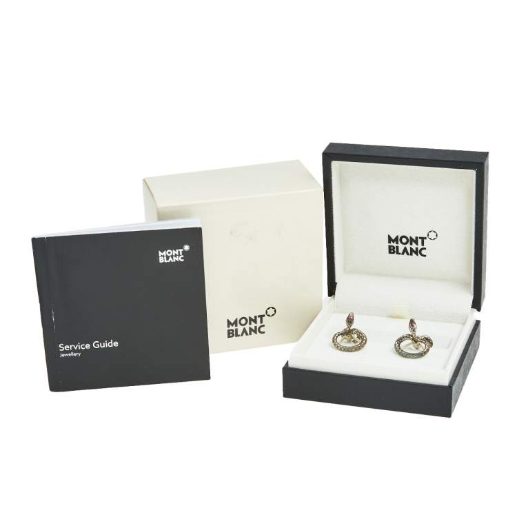 Pre Owned Montblanc Rouge et Noir Sterling Silver Serpenti Cufflinks