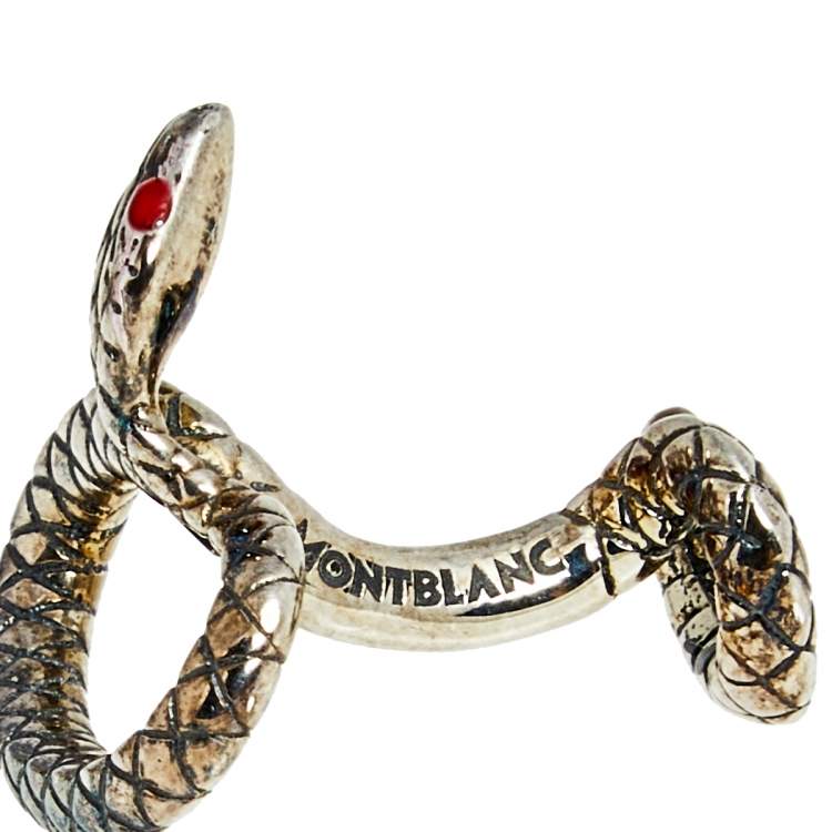 Pre Owned Montblanc Rouge et Noir Sterling Silver Serpenti Cufflinks