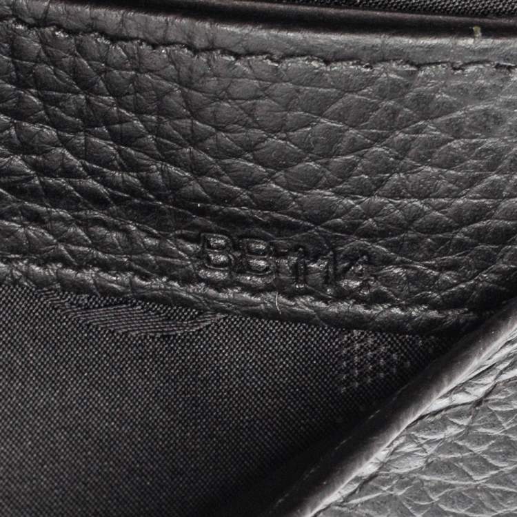 Pre Owned Montblanc Black Leather Meisterstuck Zip Business Companion Clutch