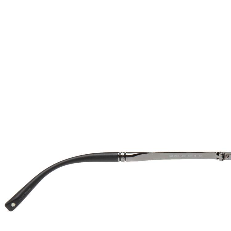 Pre Owned Montblanc Gunmetal Tone/Green Gradient MB218S Aviator Sunglasses