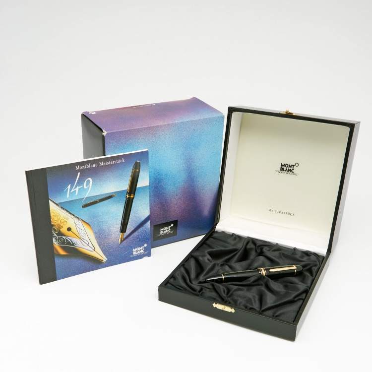 Pre Owned Montblanc Meisterstück Gold-Coated Fountain Pen, 18K Gold Nib