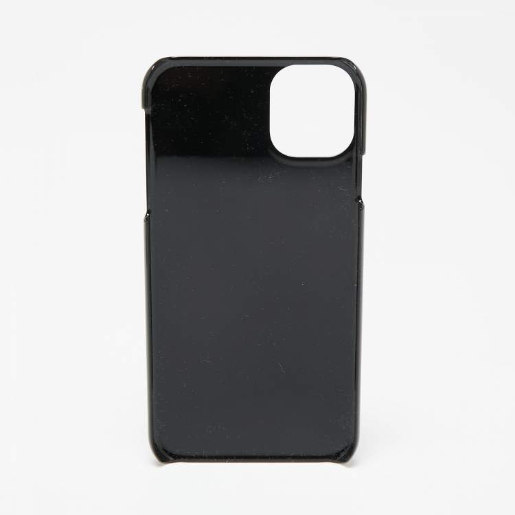 Pre Owned Montblanc Black Leather and Plastic Sactorial iPhone 11 Case